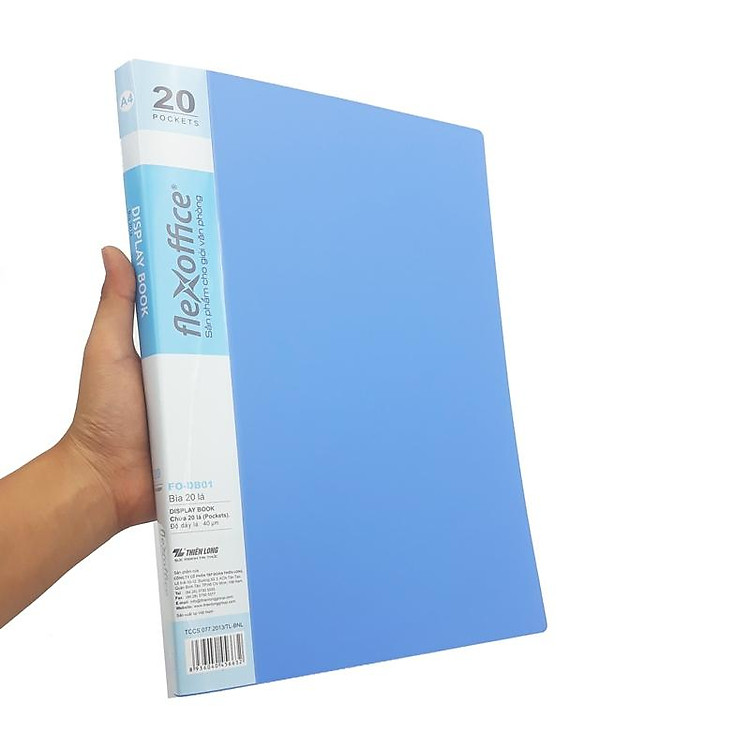 Bìa 20 Lá Thiên Long A4 FO-DB01 (Xanh) - Ảnh 5