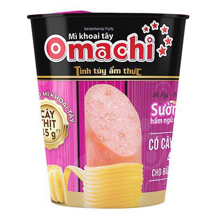 Ly Mì Omachi Sườn Hầm Ngũ Quả Có Thịt Thật (113g)