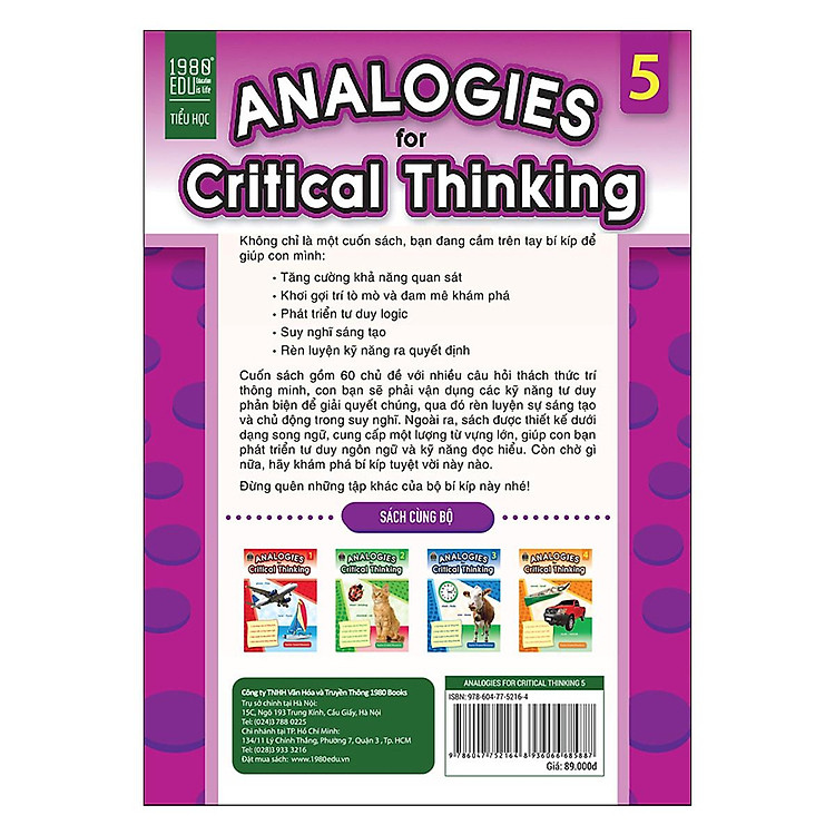 Analogies for Critical Thinking (Tập 5) - Ảnh 2