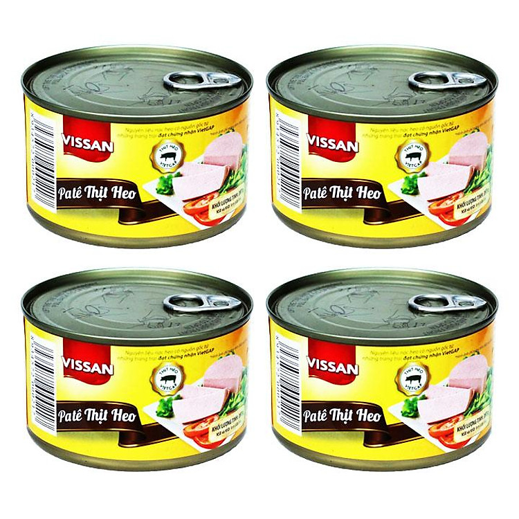 Combo 4 Pate Thịt Heo Vissan 397g