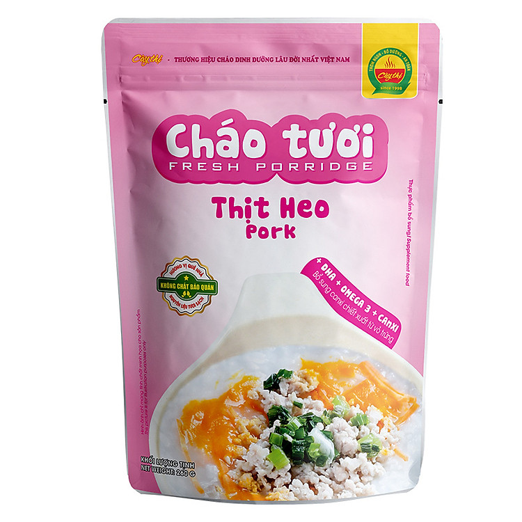 Cháo Tươi Thịt Heo Bí Đỏ Cây Thị