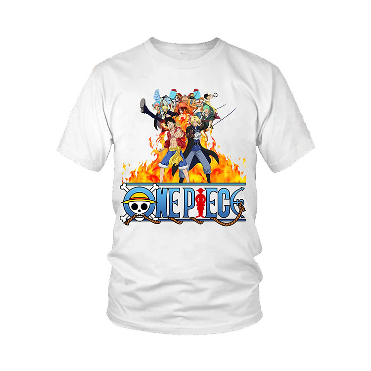 Áo thun One Piece Luffy Mẫu 12 (Trắng)