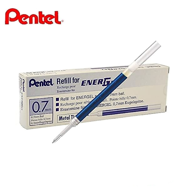 Hộp Ruột Bút Nước Energel Pentel LR7 (12 màu xanh, 0.7mm)