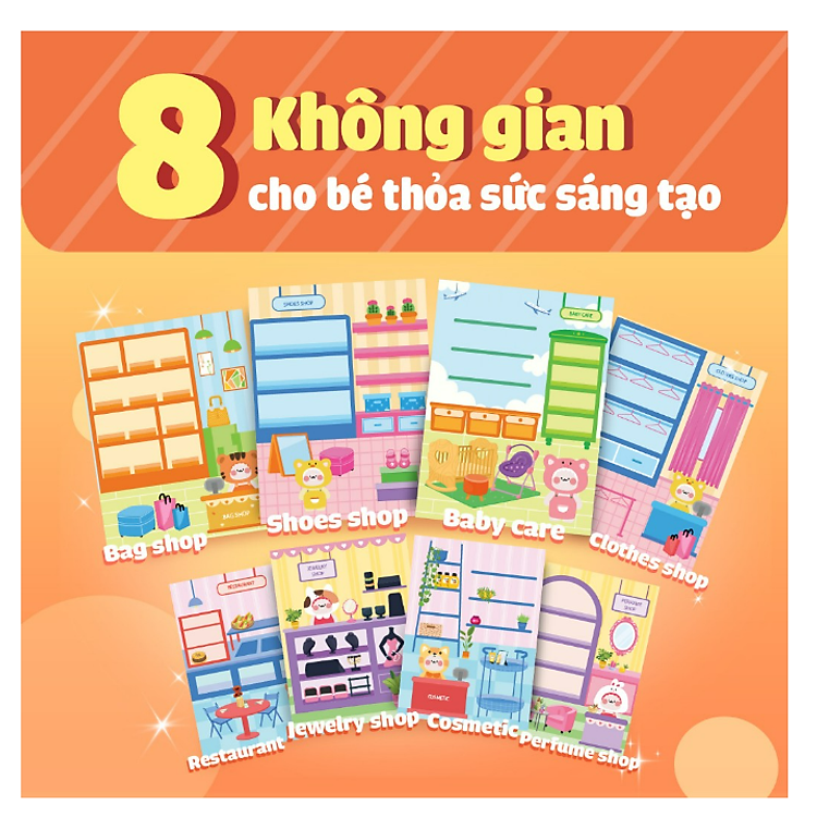 Trò Chơi Đồ Hàng Đi Siêu Thị (Hơn 200 Stickers) - Ảnh 4