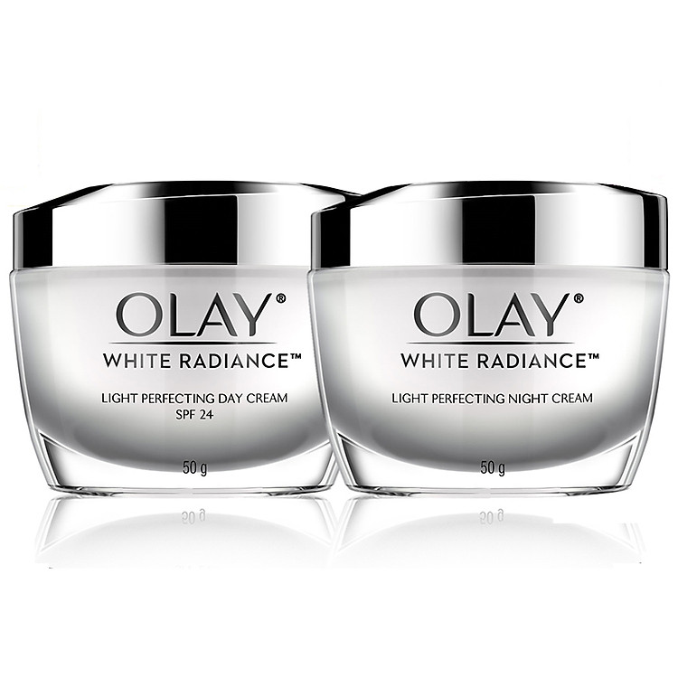 Combo Kem Dưỡng Ẩm Trắng Da Ngày Đêm Olay White Radiance 50g