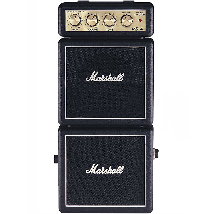 Ampli Đàn Guitar Mini Micro Stack Marshall MS-4 Kèm Pick, Pin 9V (Amplifier Clean, Overdrive Effects - Amly - Amli - Bộ khuếch đại Loa Amply 2W) - Chính hãng