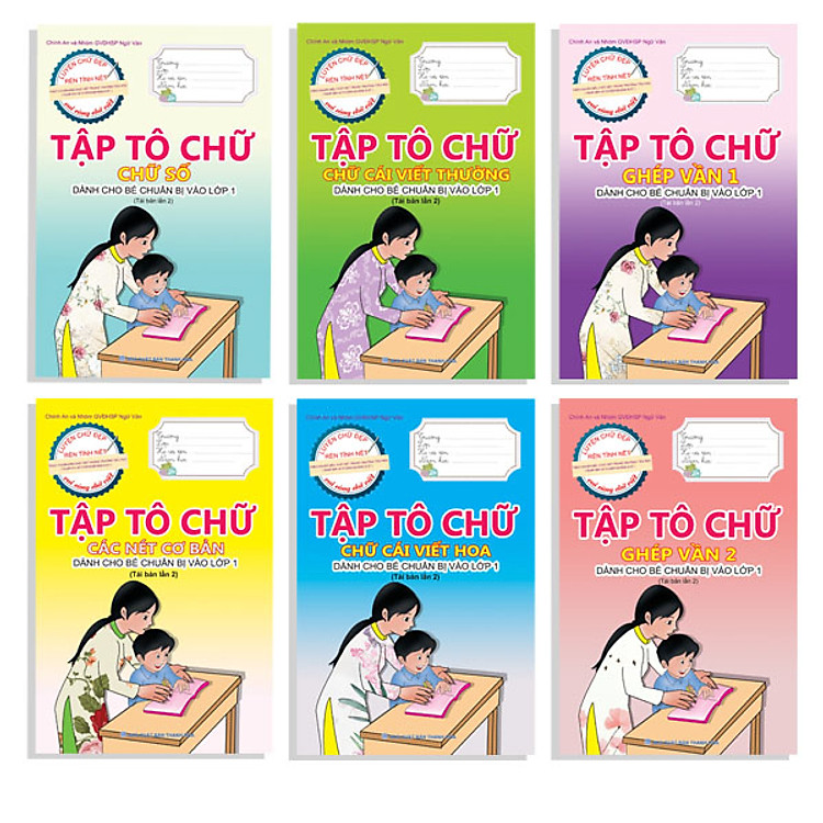 Tập Tô Chữ – trọn bộ 6 cuốn (Dành Cho Bé Chuẩn Bị Vào Lớp 1)