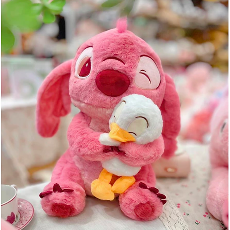 Thú Nhồi Bông Stitch Ôm Vịt - 40cm Chính hãng Ưu đãi - Hình ảnh 4