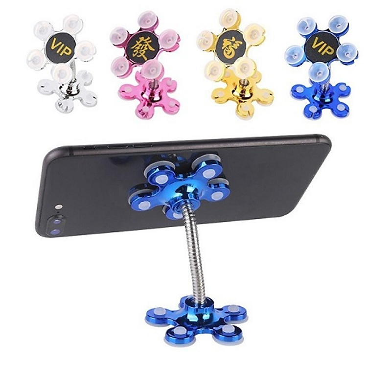 Đế hít/giá đỡ điện thoại hoa mai hợp kim 360 độ