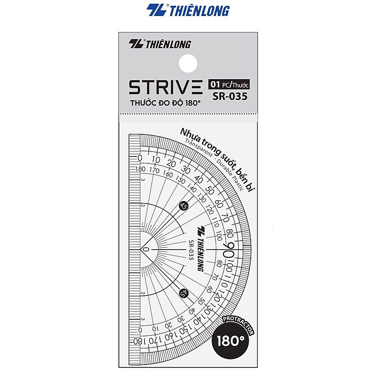 Thước đo độ 180º Strive Thiên Long SR-035