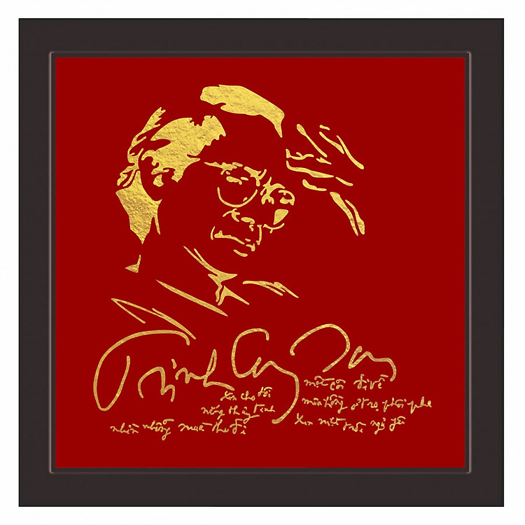 Tranh Nét Vàng - Chân dung Trịnh Công Sơn dát vàng