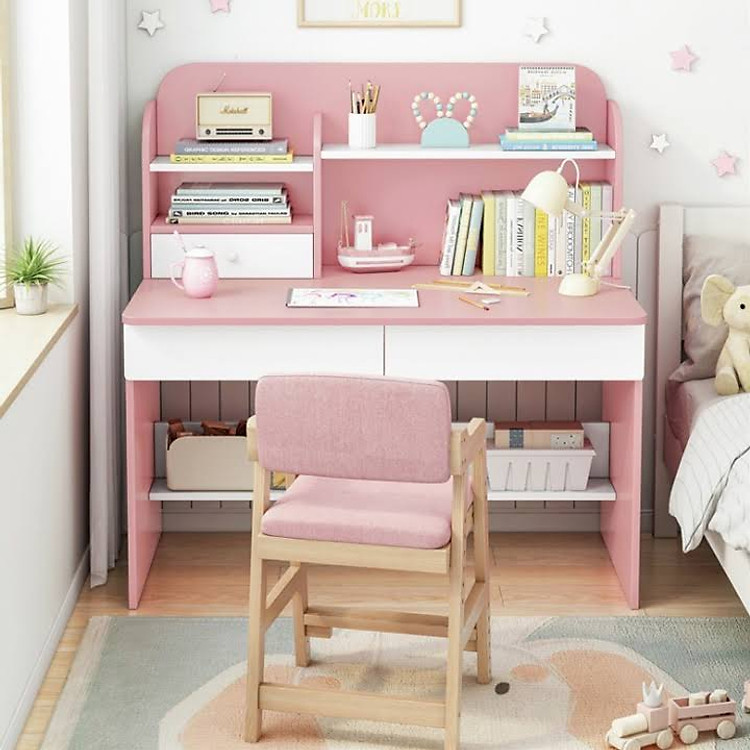 BÀN HỌC MÀU HỒNG