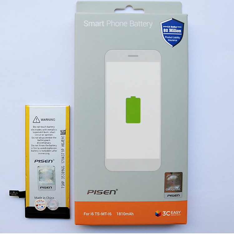 Pin điện thoại Pisen dành cho iPhone 6s - Hàng nhập khẩu