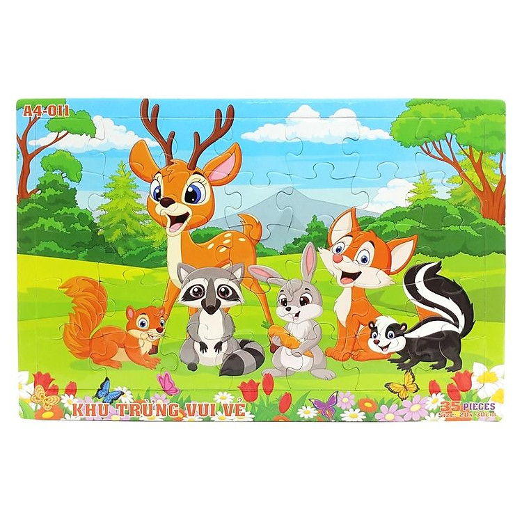 Mua Bộ Xếp Hình Khổ A4 35 Mảnh - Khu Rừng Chính hãng Ưu đãi - Hình ảnh 2