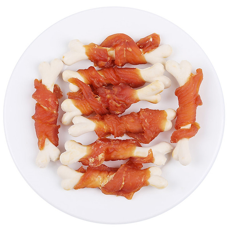 ĐỒ CẮN GẶM XƯƠNG SỮA CUỘN GÀ CHO CHÓ 100gr