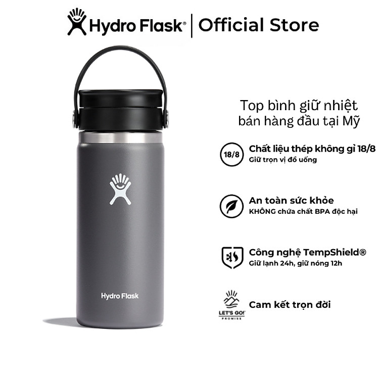 Bình giữ nhiệt cà phê Hydro Flask 16 oz Wide Flex Sip Lid có nắp Flex Sip - Hàng chính hãng(Season 2024)