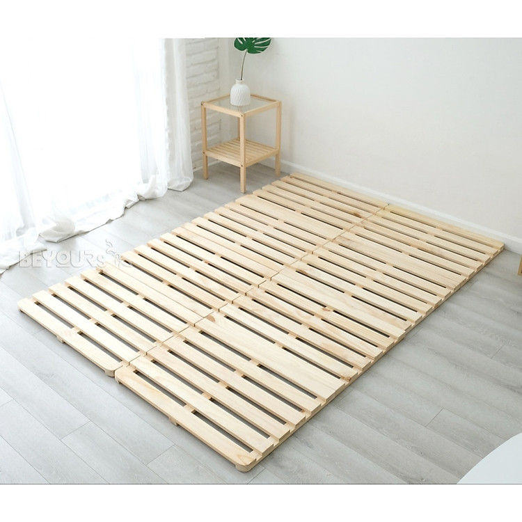 Giường Pallet 1m8x2m Gỗ Thông Gấp Gọn Cho Homestay - 1m2x2m