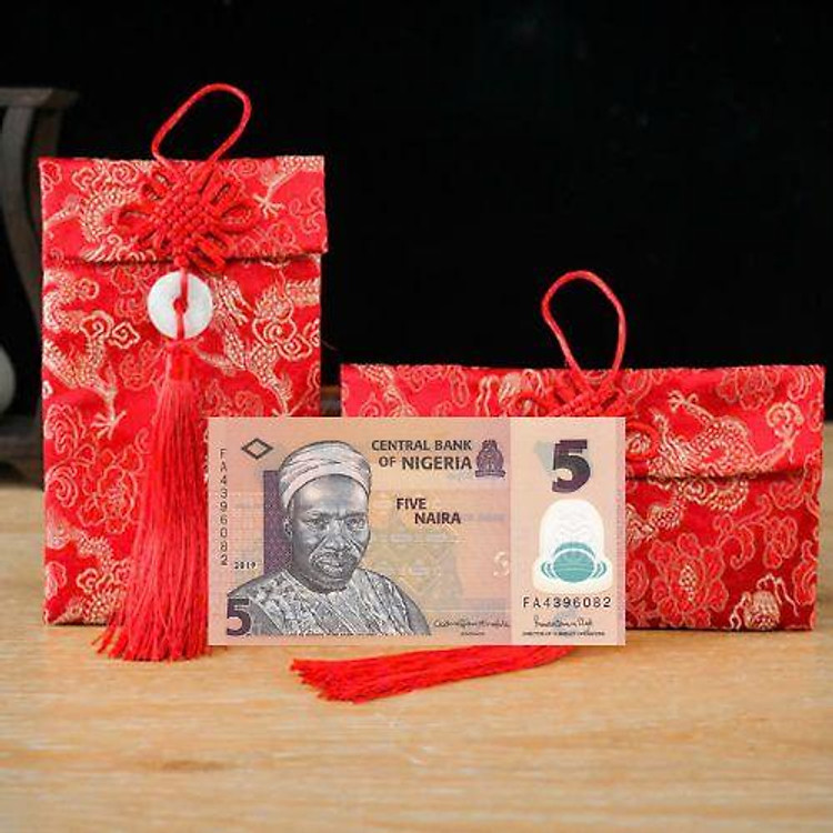 Túi Gấm Màu Cam Nigeria Loại 5