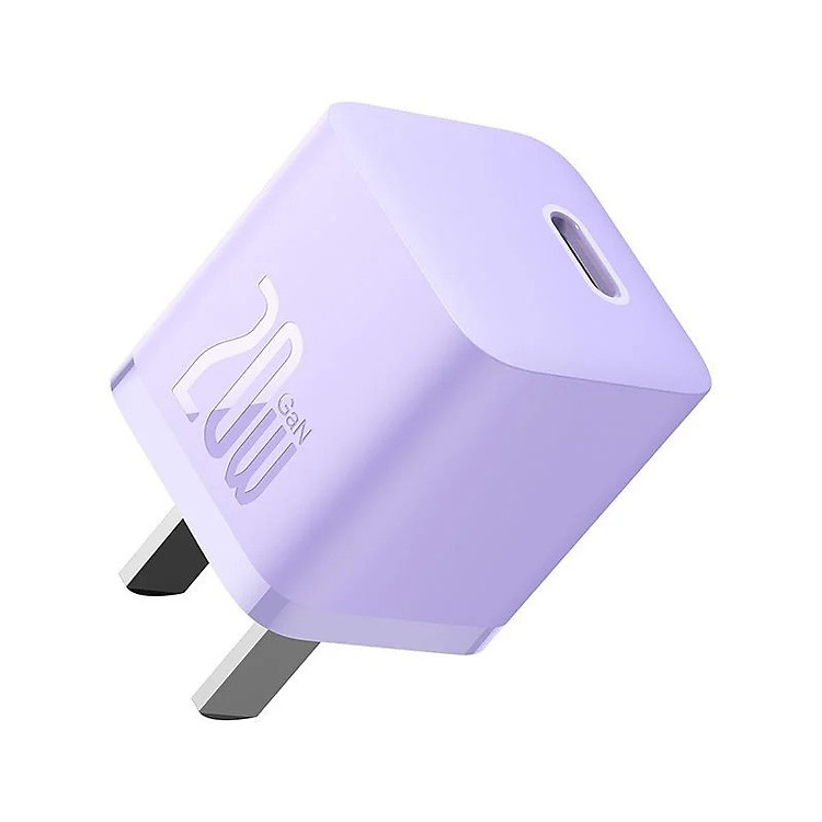 Củ Sạc Nhanh Mini Dành Cho iPhone Baseus GaN5 1C Chuẩn PD 20W Siêu Nhỏ Gọn Chân Dẹp CN - Hàng Chính Hãng
