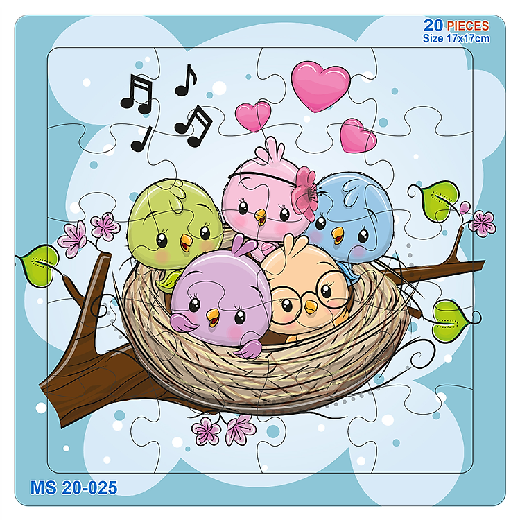 Bộ tranh xếp hình động vật dễ thương Chính hãng Giá rẻ - Hình ảnh 4