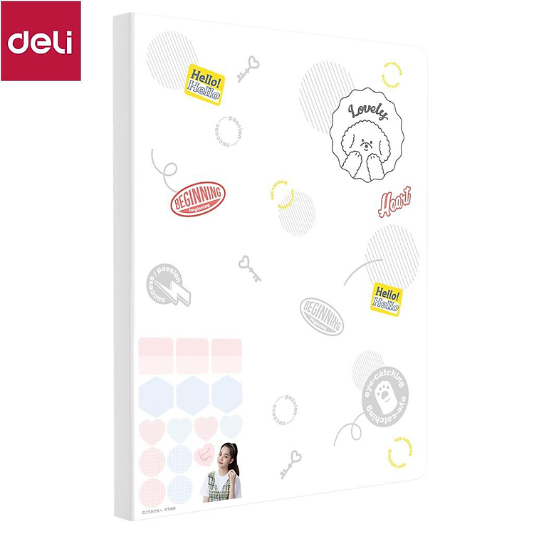 File lá học sinh A4 Deli / sổ lưu phiếu siêu âm - 30/40 lá - Xanh dương/Hồng/Trắng - 1 chiếc - 72493 / 72494