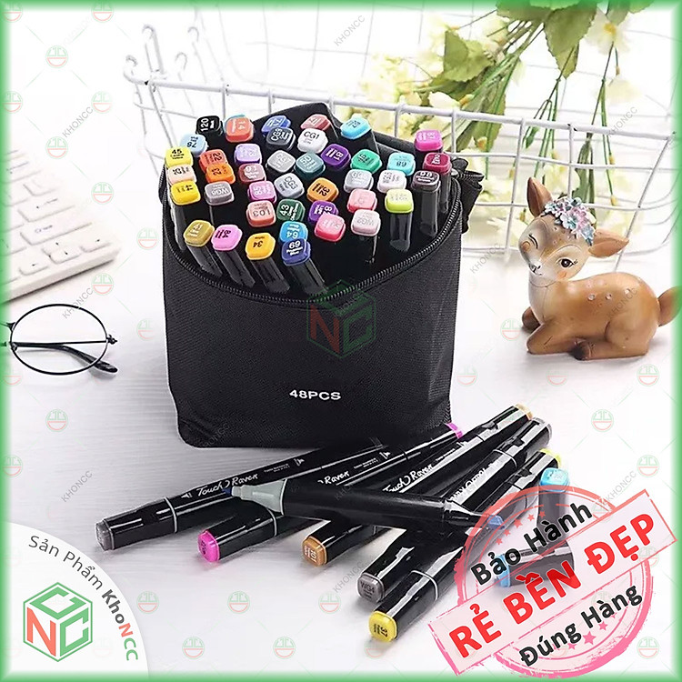 Hộp Bút Dạ Quang 48 Chi Tiết (kèm túi đựng) - Ảnh 4