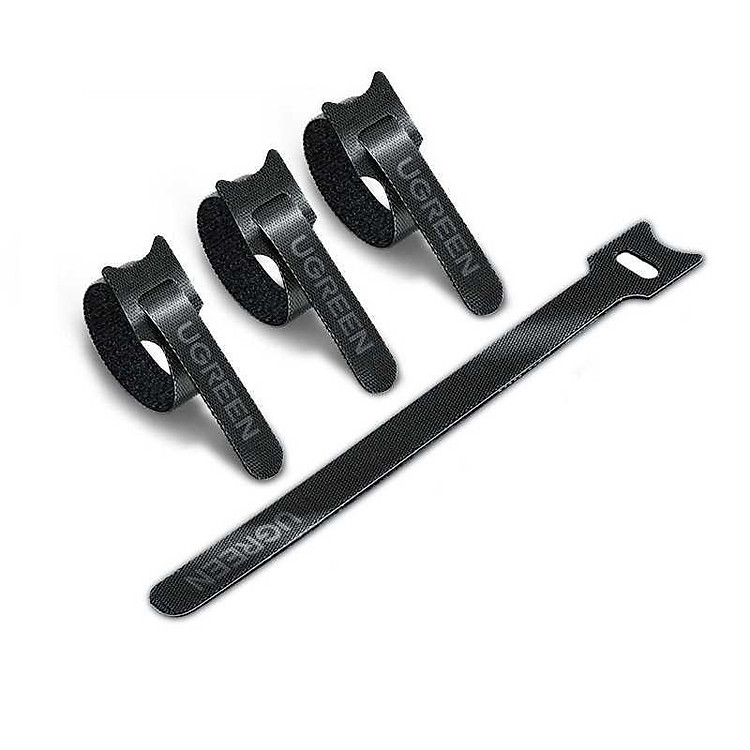 Ugreen UG88946LP401TK 20 sợi 18cm màu đen Dây dán Velcro tiện dụng chất liệu plastic 1 túi có 20 chiếc 20245P20 - HÀNG CHÍNH HÃNG