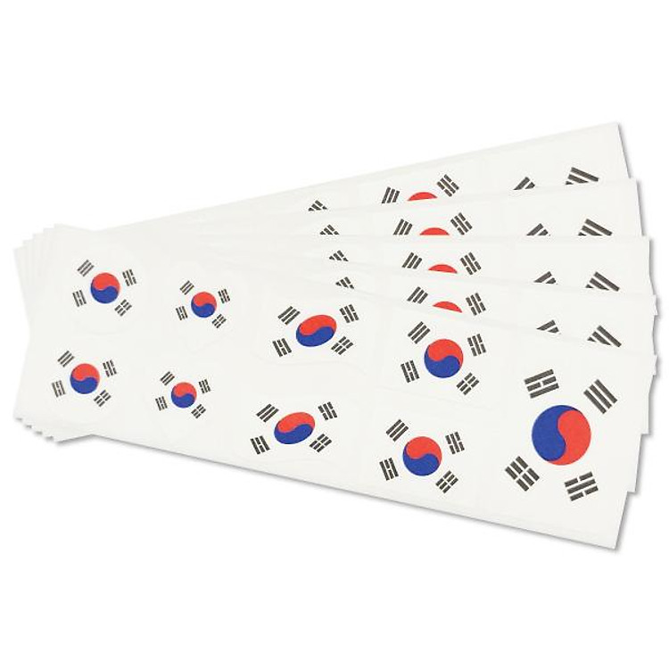 Bộ Sticker Hình Lá Cờ Hàn Quốc (5 cái) - Ảnh 2