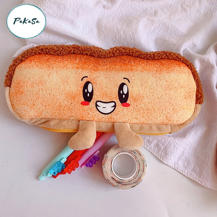 Túi Đựng Bút Hình Bánh Mì Dễ Thương PaKaSa - Ảnh 3