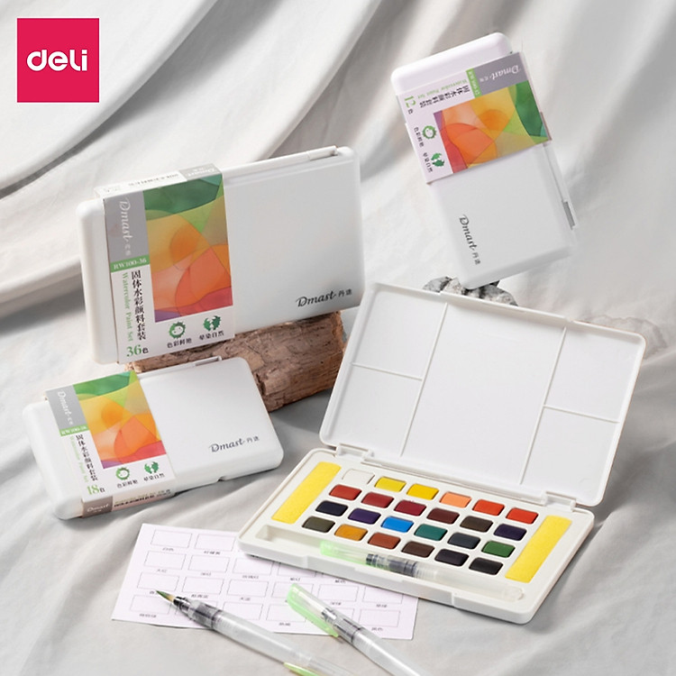 Màu Nước Dạng Nén Dmast Solid Water Color (12 màu) - Ảnh 4