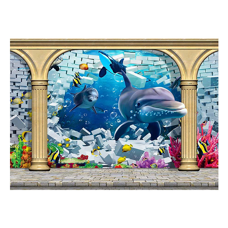 Tranh dán tường động vật 3D 3DW0183