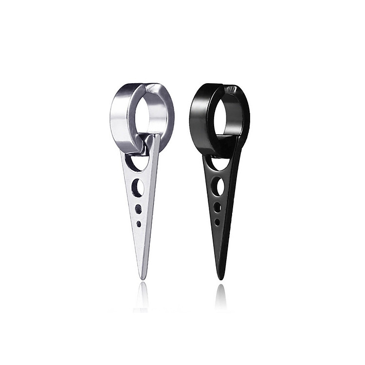 Bông Tai Nam Loại Kẹp Ko Cần Bấm Lỗ Tai Titan Không Đen TT 2440 – 1 cái