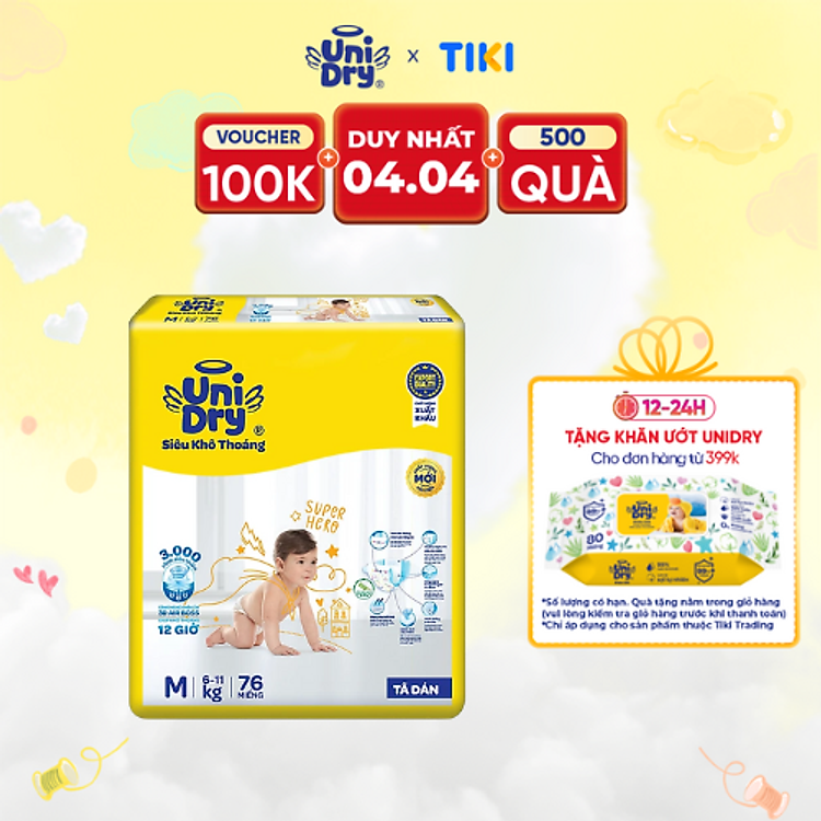 Tã dán em bé Unidry G6X size M Chính hãng Giá tốt