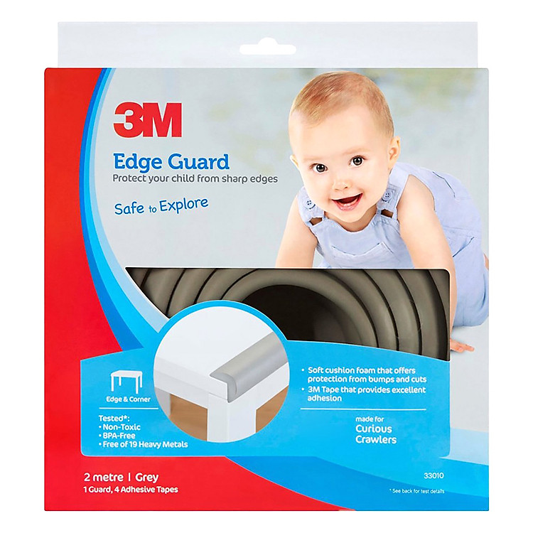 Nẹp Cạnh Bàn An Toàn Cho Bé 3M Chiều Dài 2m - Xám - Nhập Khẩu Hàn Quốc