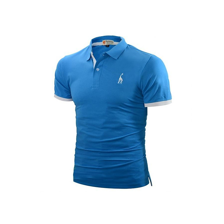 Áo Thun Polo Nam Hươu Cao Cấp ZR0005.(7) Màu Xanh Da