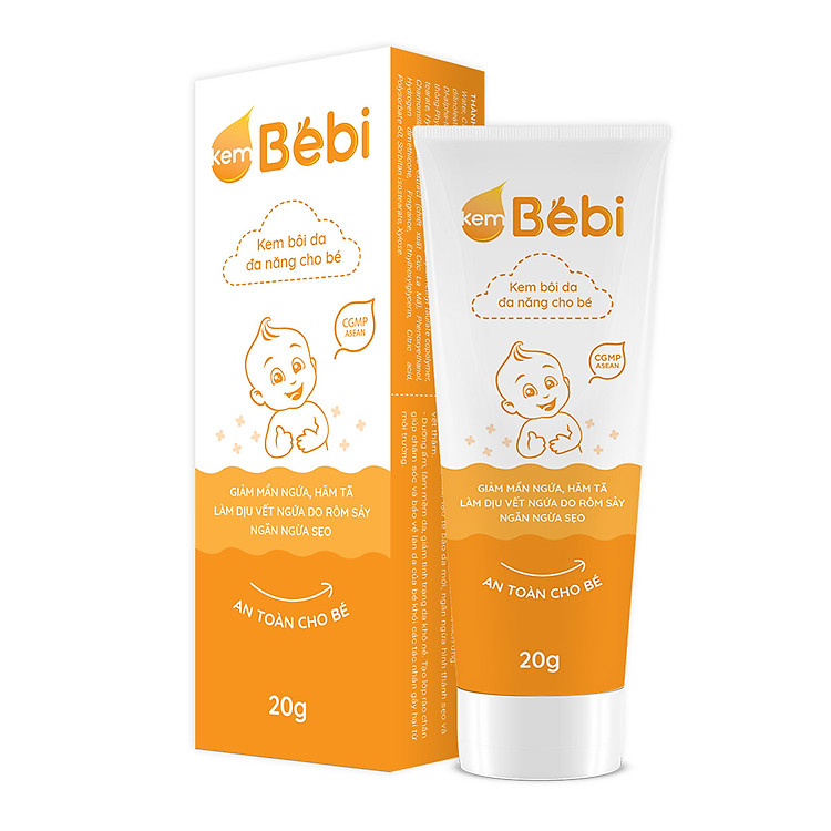 Kem Bebi đa năng - giảm mẩn ngứa, hăm tã, làm dịu vết thương do rôm sảy, ngăn ngừa sẹo - an toàn cho bé - Tuýp 20g