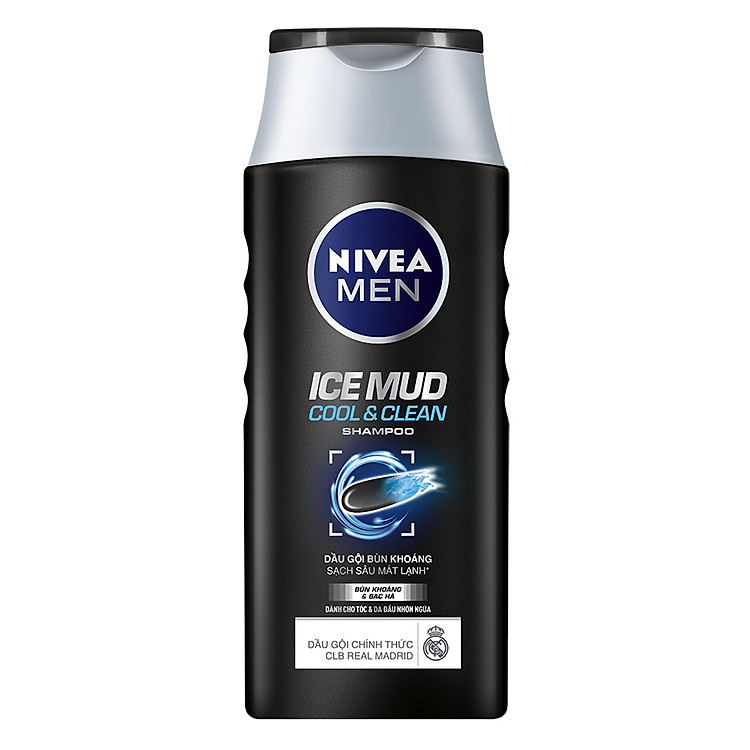 Dầu Gội Bùn Khoáng Nivea Men Mát Lạnh Sạch Sâu (180ml)