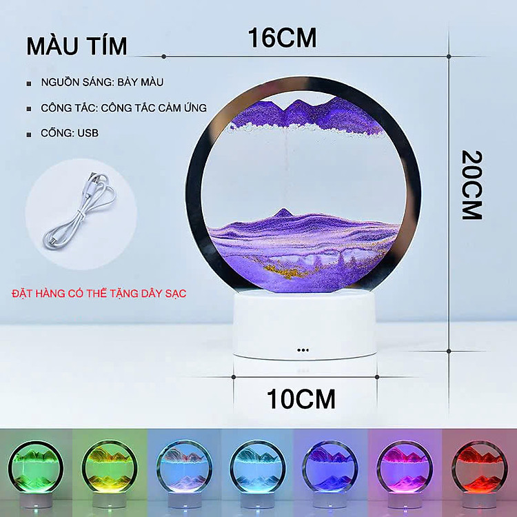 Tranh Cát Chảy 3D LED Sáng Tạo - Đếm Ngược Trang Trí Nhà Cửa - Ảnh 7