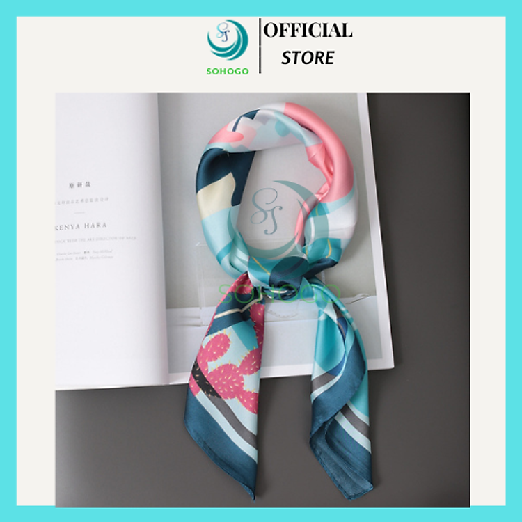 Khăn lụa vuông 70x70cm- CHỌN MẪU-Khăn Bandana lụa vuông 70x70 choàng cổ trùm đầu đi biển buộc tóc, áo yếm