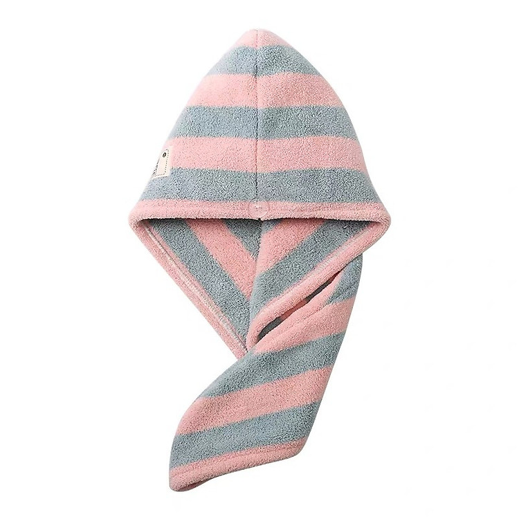 Khăn Cotton Quấn Tóc Cực Nhanh - Khô Tóc Siêu Tốc (Tặng cột tóc đính hạt)