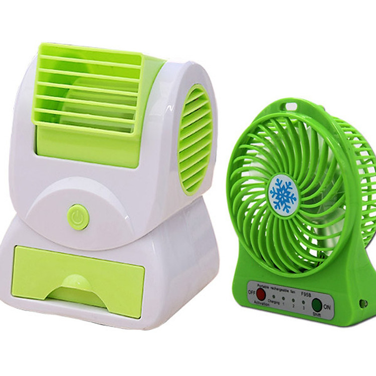Quạt điều hòa mini khay đá 1 cửa tặng Quạt mini usb để bàn