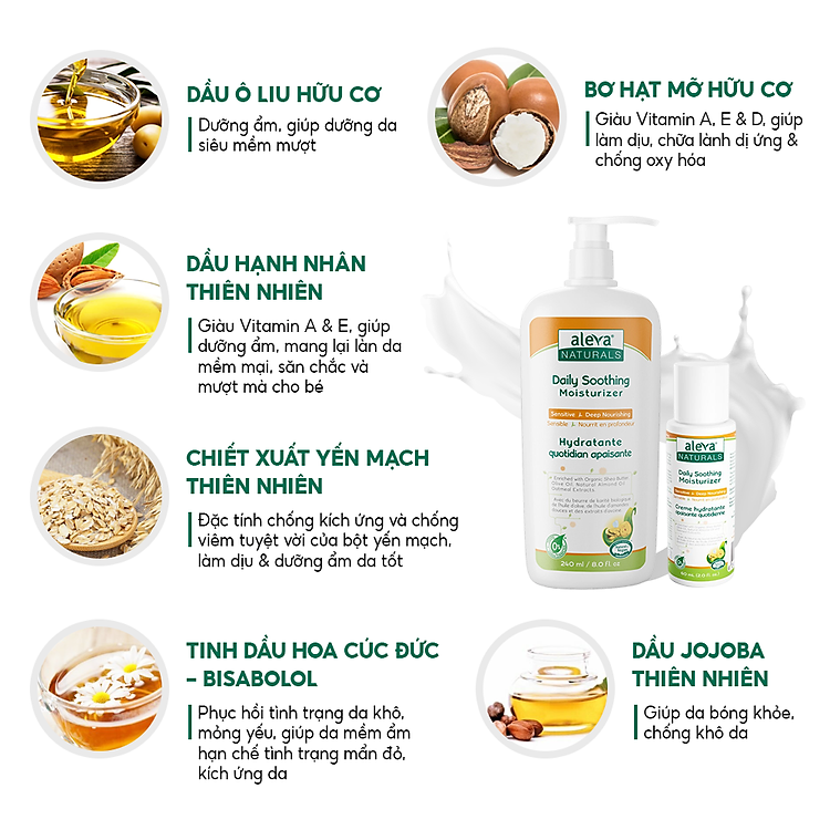 Sữa dưỡng thể mịn da cho bé Aleva Chính hãng Ưu đãi - Hình ảnh 2