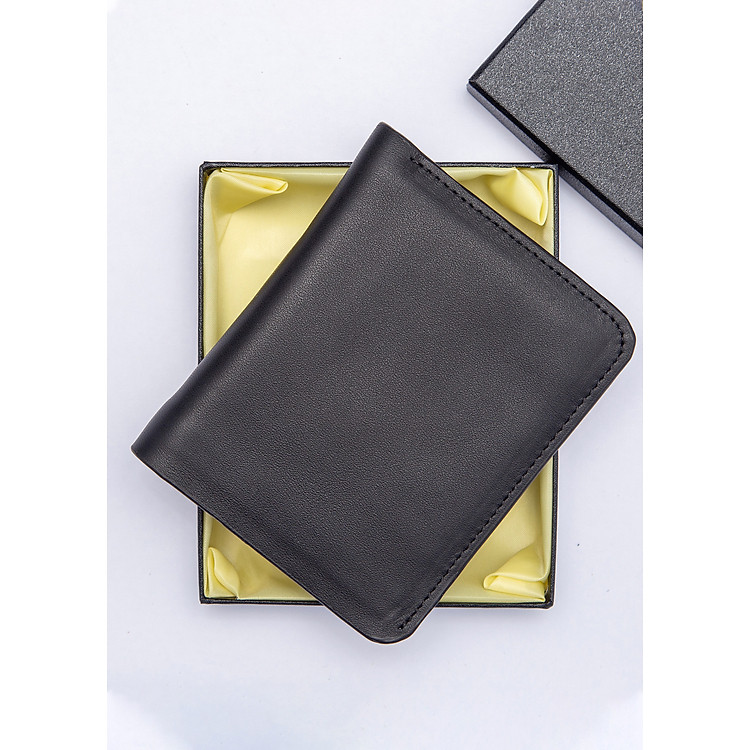 Ví Nam Bóp Nam Da Bò Thật Có Khe SIM Galaxy Store GVN07 (Đen)