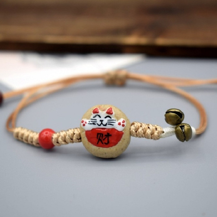 Vòng tay dây mây handmade hoạt hình dễ thương (giao ngẫu nhiên)