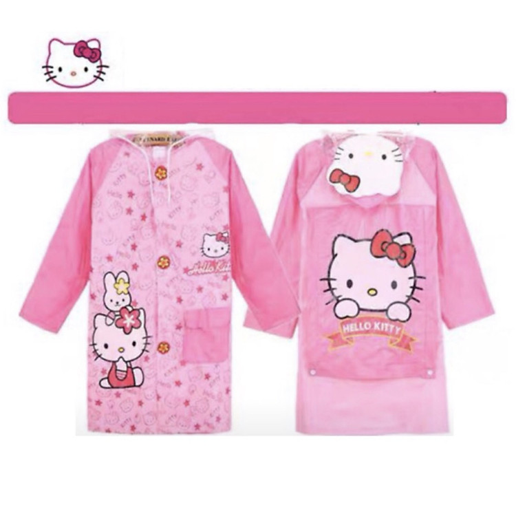 Áo mưa cho bé hình thú màu Hồng size XL (130-140cm)
