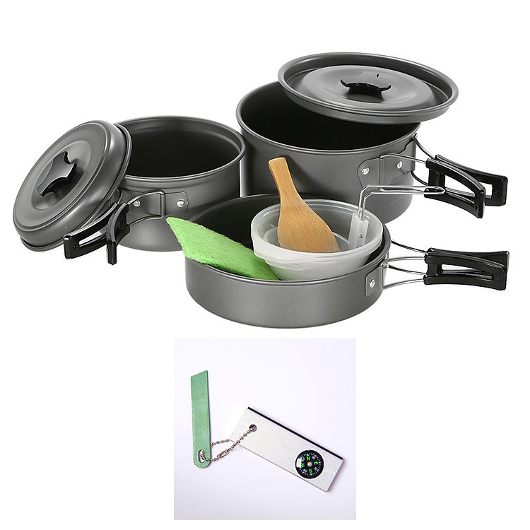 Bộ nồi nấu ăn dã ngoại Cooking Set ( Tặng kèm bộ đánh lửa )