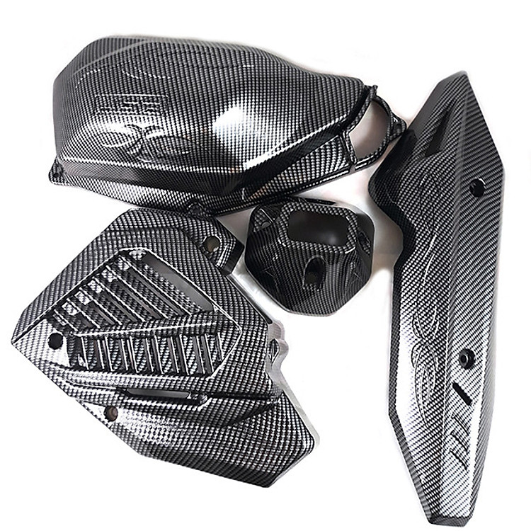 Combo 4 Món Carbon Bảo Vệ Vario/Click 2018 - 2019 (01 Che Pô, 01 Che Pô E, 01 Che Quạt Gió, 01 Chụp Đích Pô) MS1367 - Tặng Thêm 1 Pin AAA Maxell