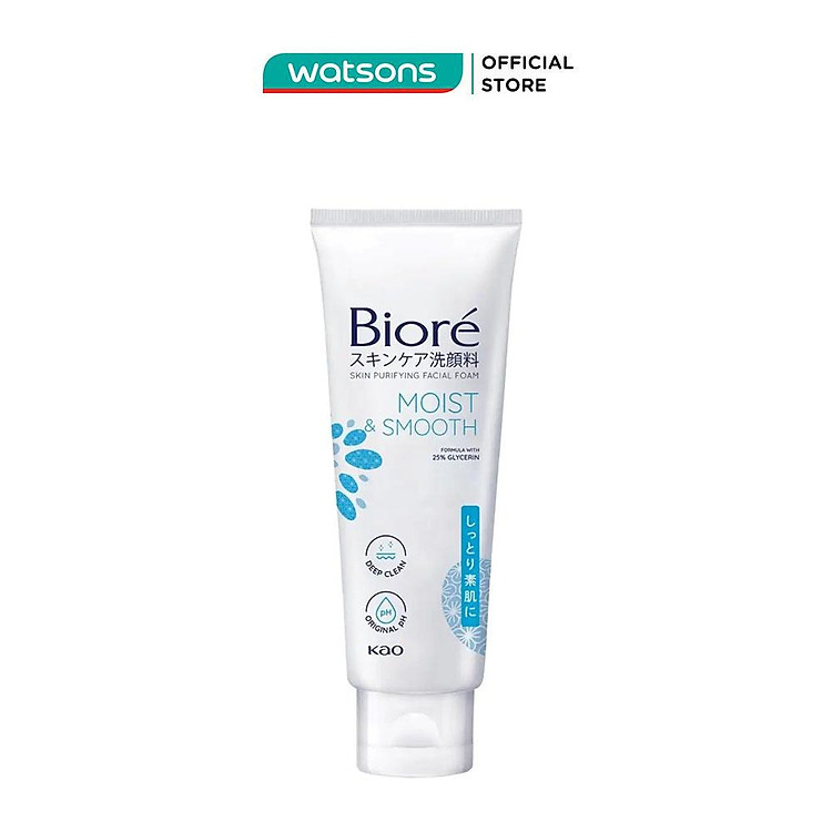 Sữa Rửa Mặt Bioré Thanh Lọc Da Dưỡng Ẩm Và Làm Mịn Da 100g