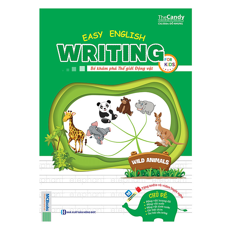 Sách Easy English Writing For Kid – Bé Khám Phá Thế Giới Động Vật