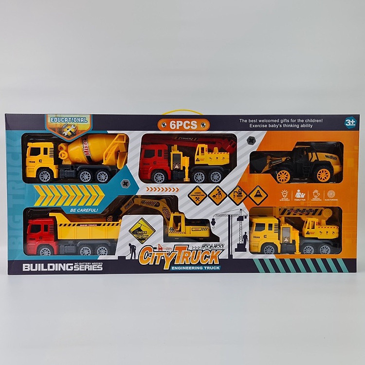 Bộ 6 Xe Mô Hình Công Trình Chính hãng Ưu đãi - Hình ảnh 4